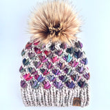 Luxury Teen/Adult Toque - Lotus Flower - Ready to Ship