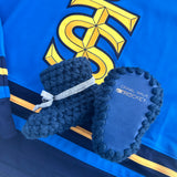 Faux Leather Bottom/Shearling Lined Booties - Hockey - Ready to Ship