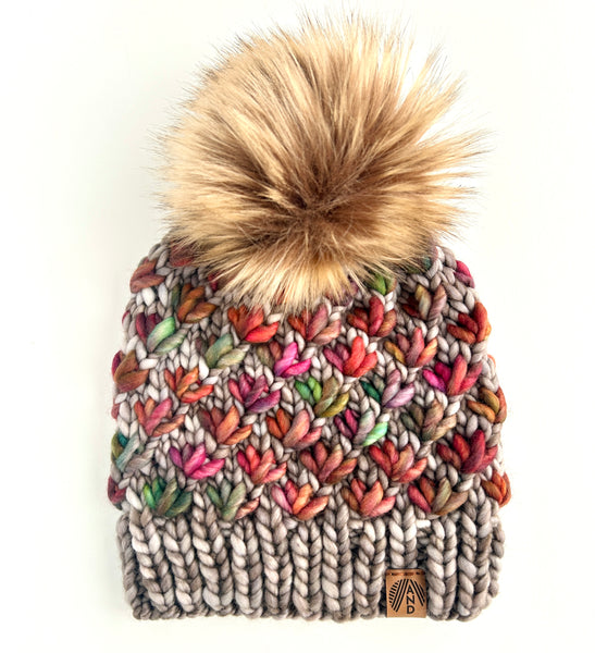 Luxury Teen/Adult Toque - Lotus Flower - Ready to Ship