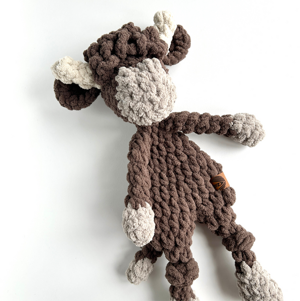 Mini Highland Cow - Brown/Grey - Ready to Ship
