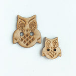 Wood Button - Ready to Ship - Owl