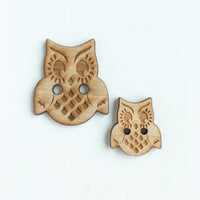 Wood Button - Ready to Ship - Owl