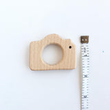 Natural Wood Teether - Ready to Ship - Dino - Milk - Ice Cream - Bunny - Camera