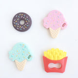 Silicone Teether - Ready to Ship - Ice Cream - Donut - French Fries - Football