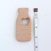 Natural Wood Teether - Ready to Ship - Dino - Milk - Ice Cream - Bunny - Camera