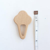 Natural Wood Teether - Ready to Ship - Dino - Milk - Ice Cream - Bunny - Camera