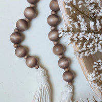 Light Walnut Bead Garland - Ready to Ship