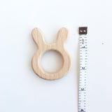 Natural Wood Teether - Ready to Ship - Dino - Milk - Ice Cream - Bunny - Camera