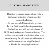 Custom Order - Crush Chapeau - Limited Sizes